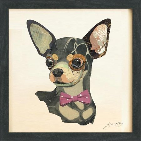 EMPIRE ART DIRECT Empire Art Direct DAC-082-1717B Chihuahua - Dimensional Art Collage Hand Signed by Alex Zeng Framed Graphic Wall Art DAC-082-1717B